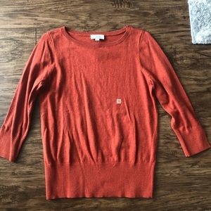 Loft outlet red orange sweater